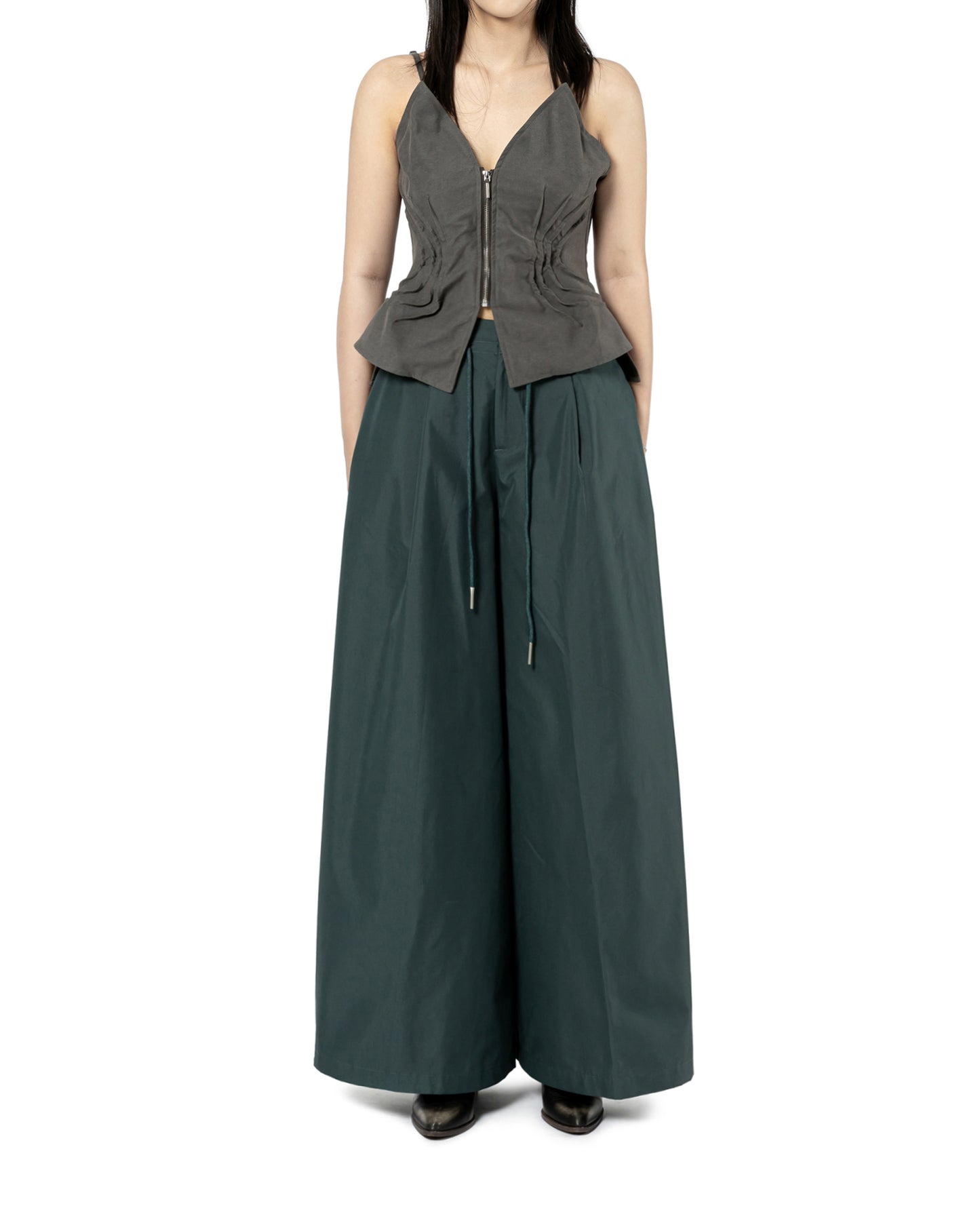 Sculpted Pleated Corset Top