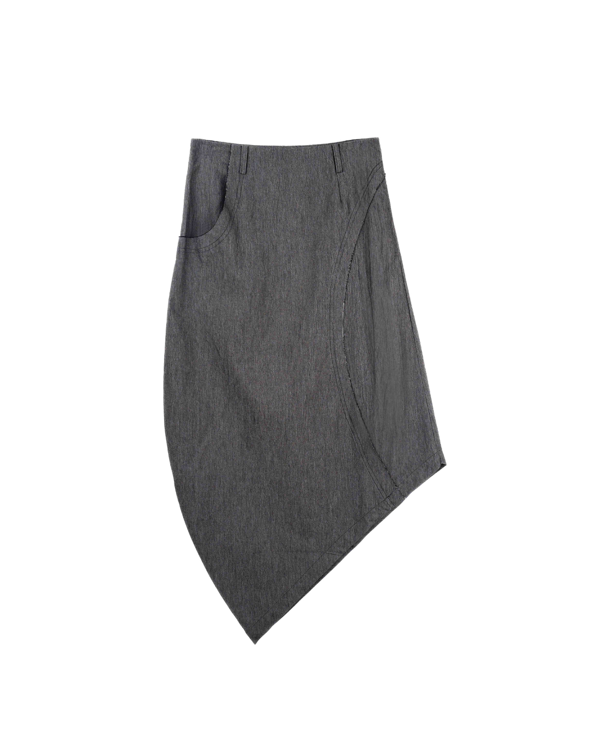 Asymmetric Curved Skirt