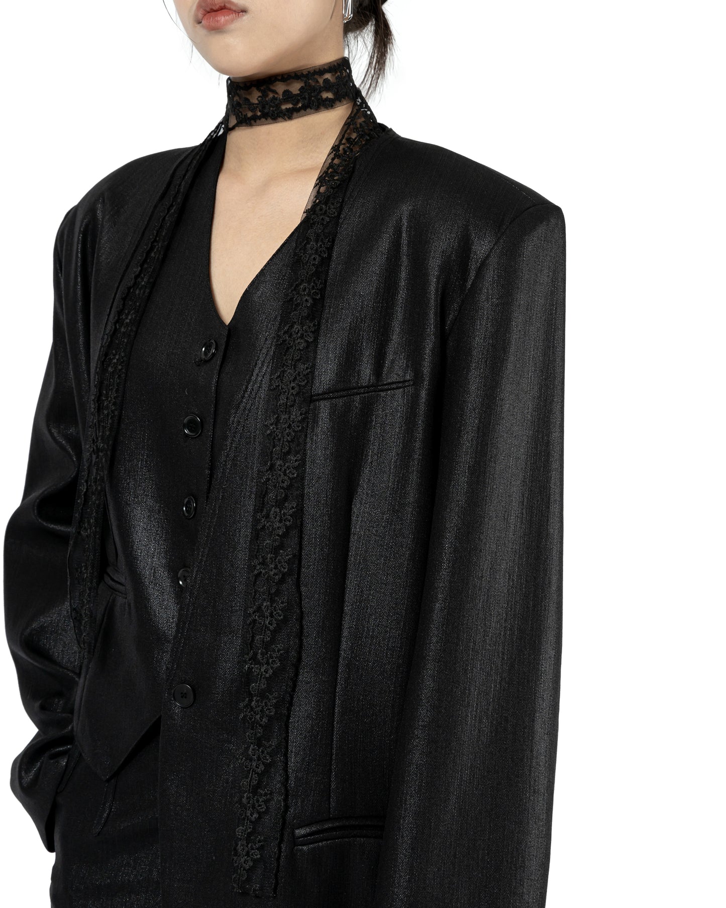 Sleek Single-Button Blazer