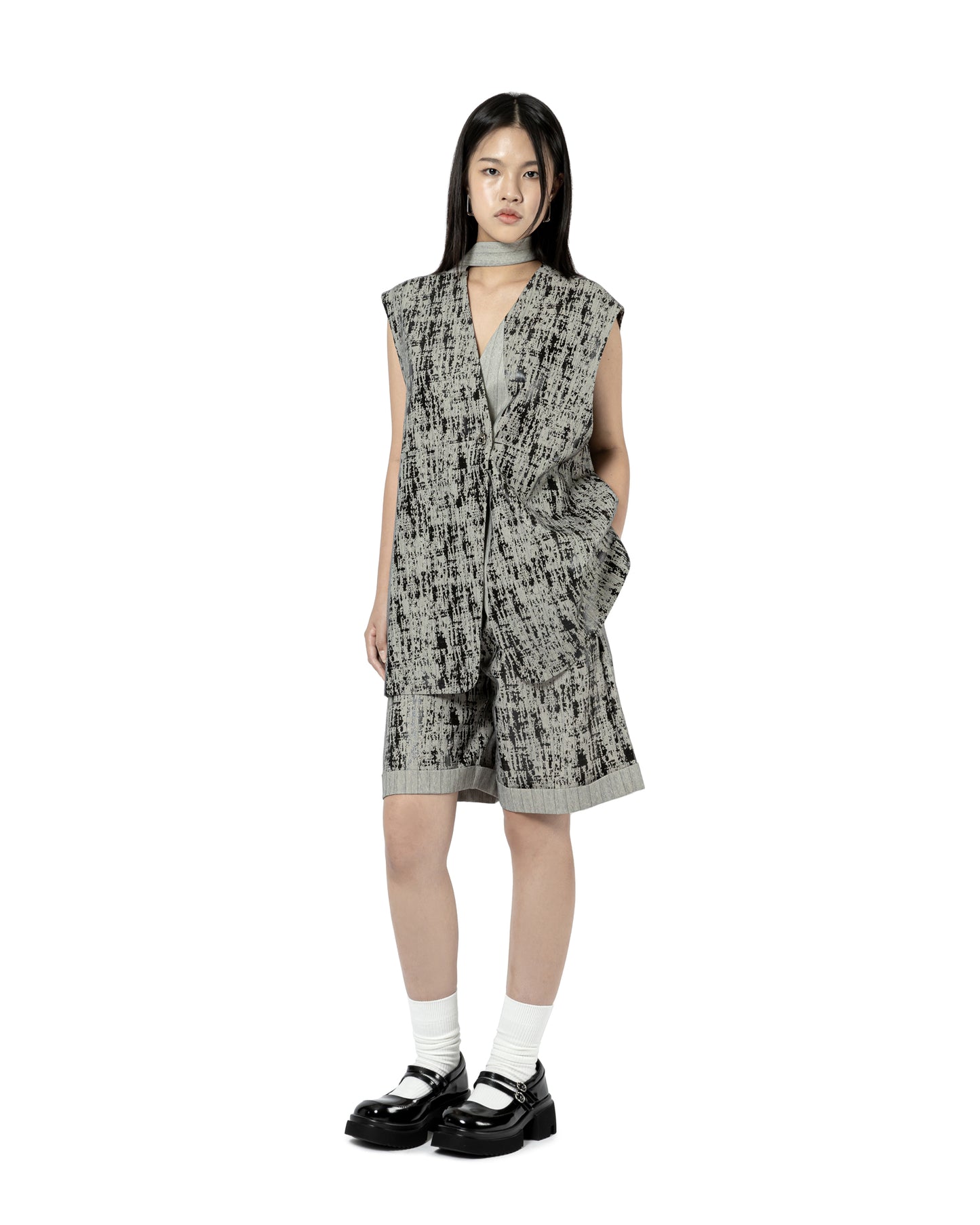 Textured Wrap Vest