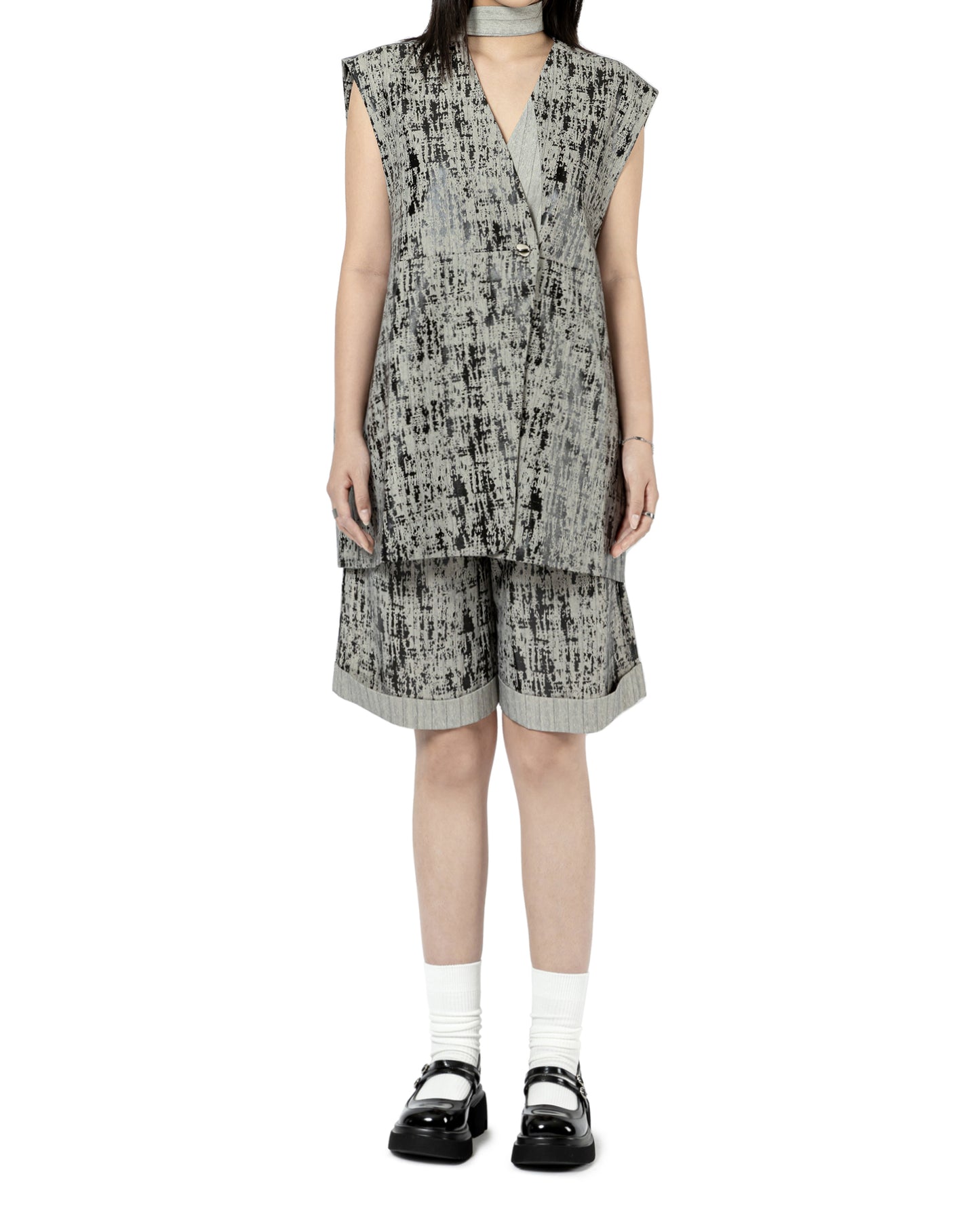 Textured Wrap Vest