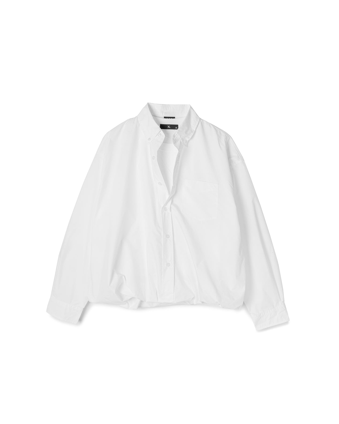 Parachute Hem Button-Up Shirt