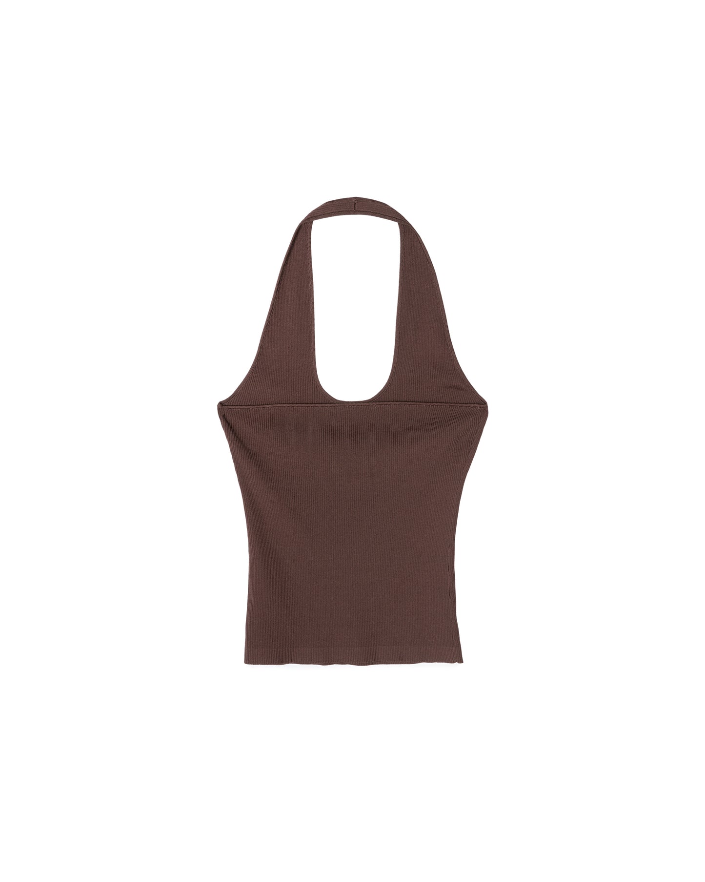 Halter V-neck Knit Top