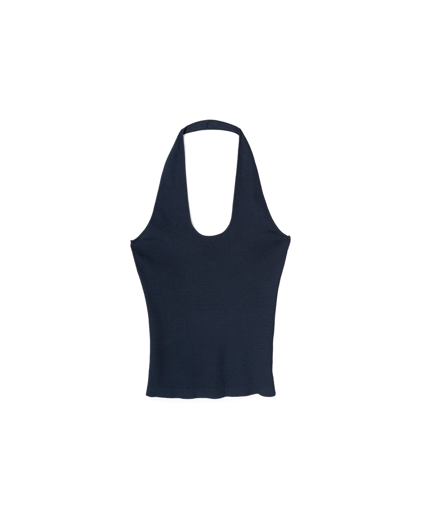 Halter V-neck Knit Top