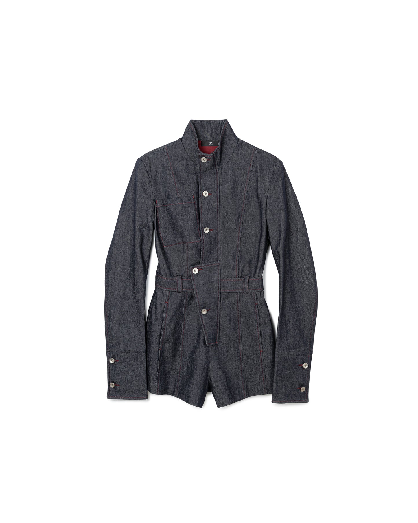 Long Sleeve Denim Playsuits