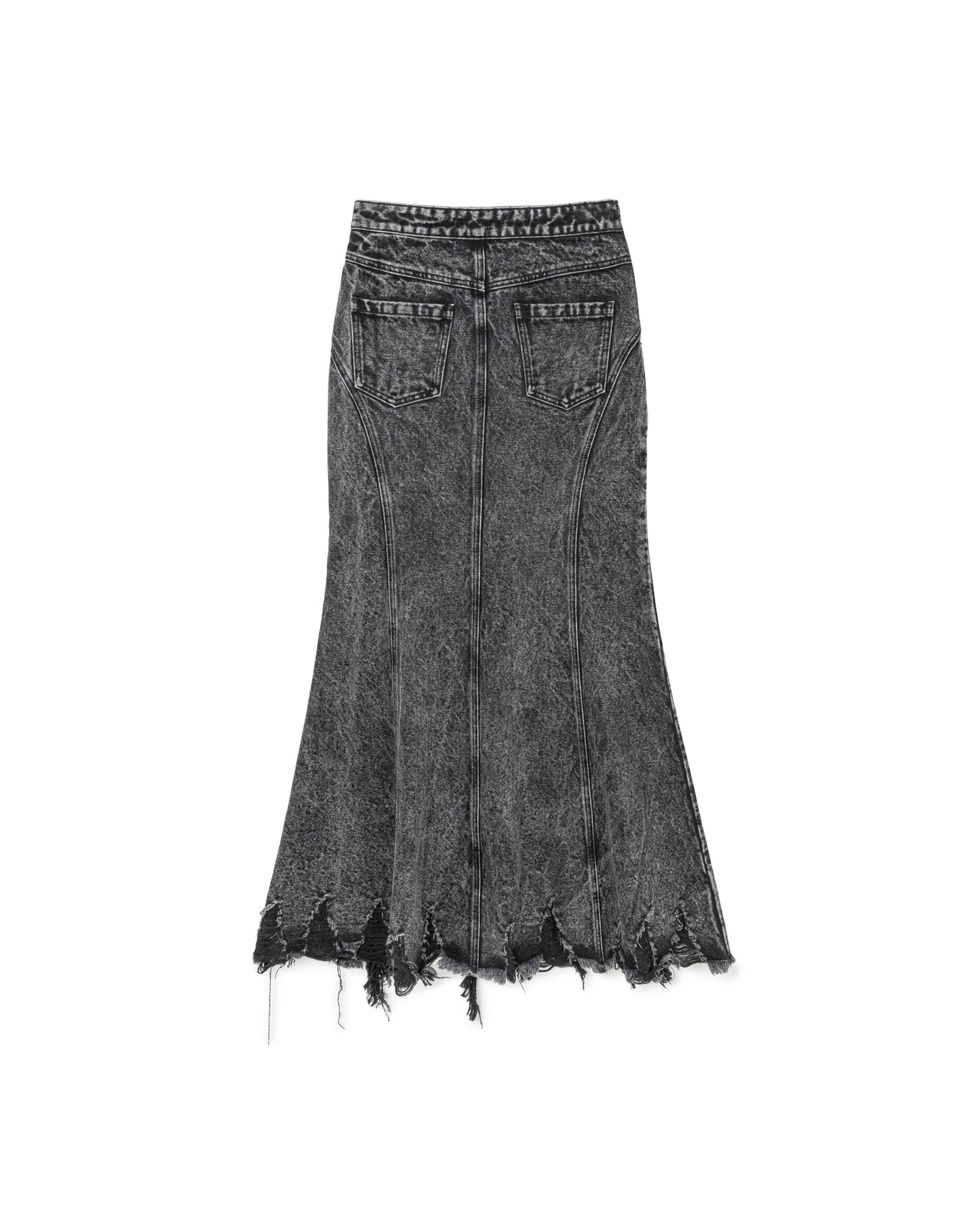 Washed Denim Mermaid Skirt