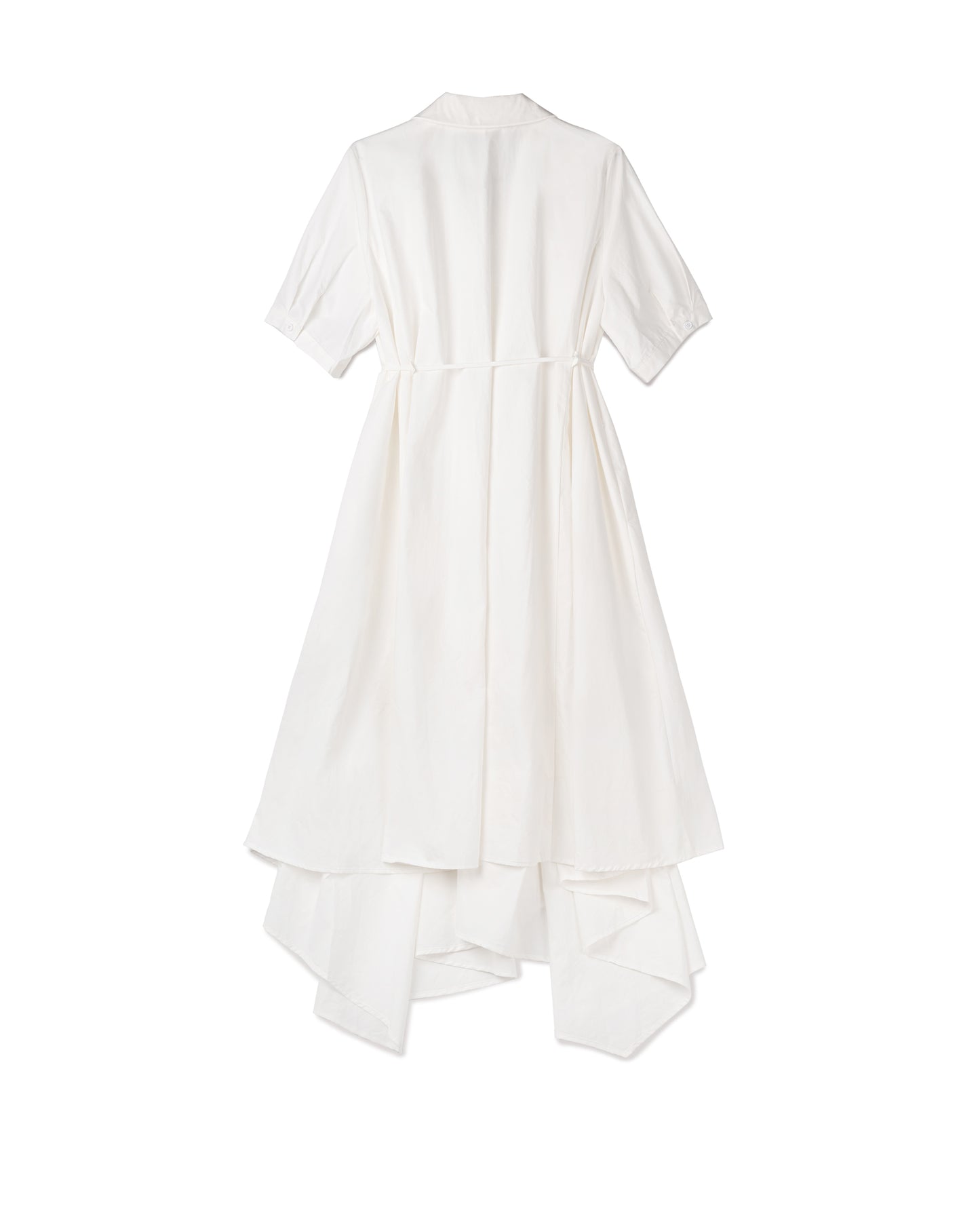 Asymmetrical Draped Shirt Dress