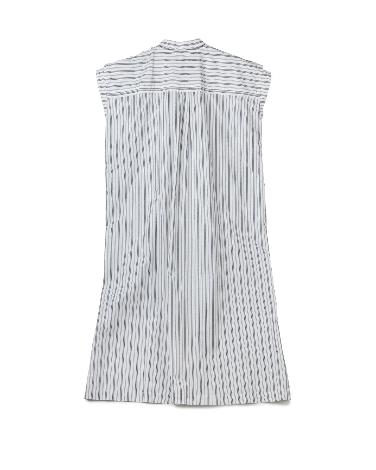 Designer Stripe Sleeveless Long Dress