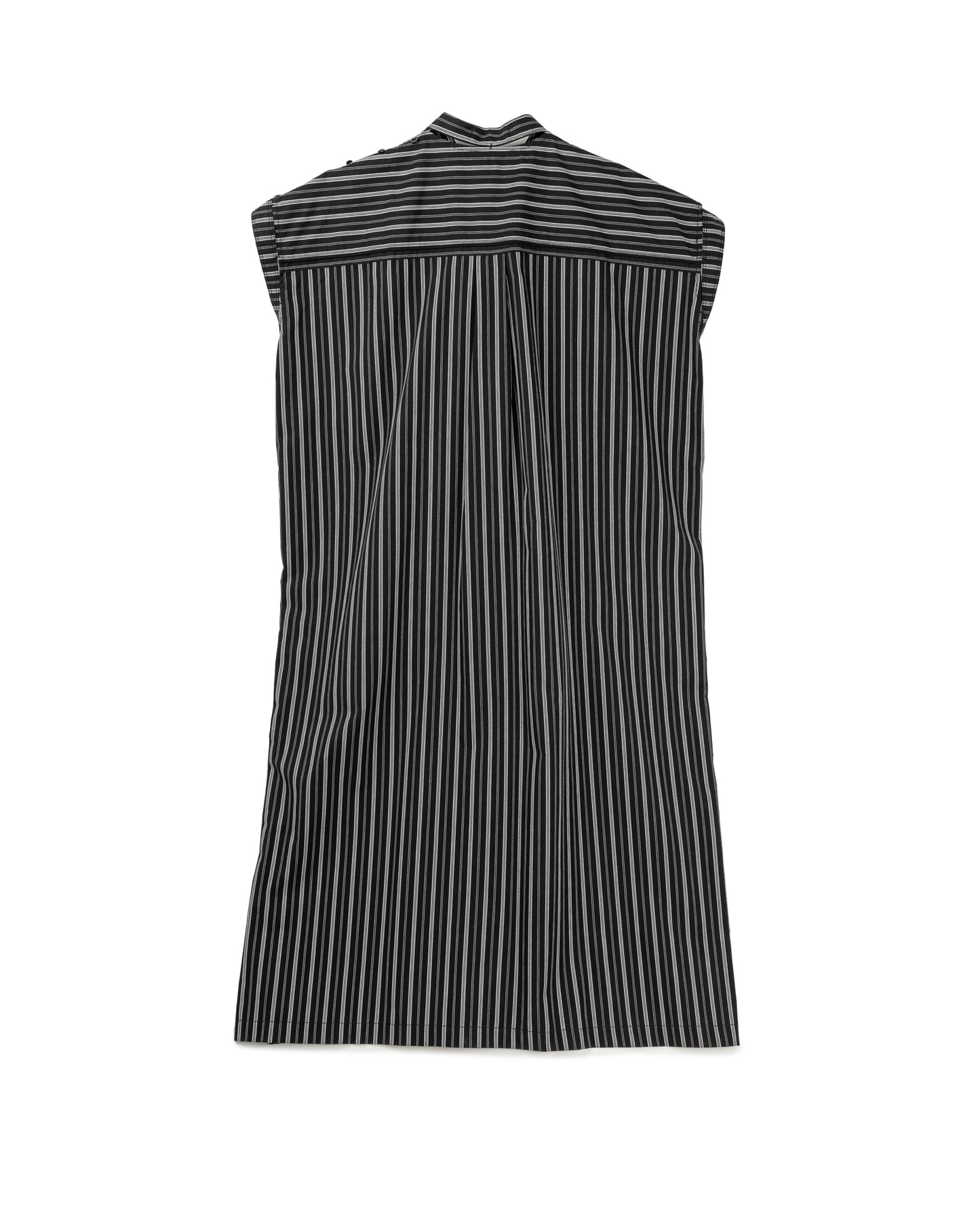 Designer Stripe Sleeveless Long Dress