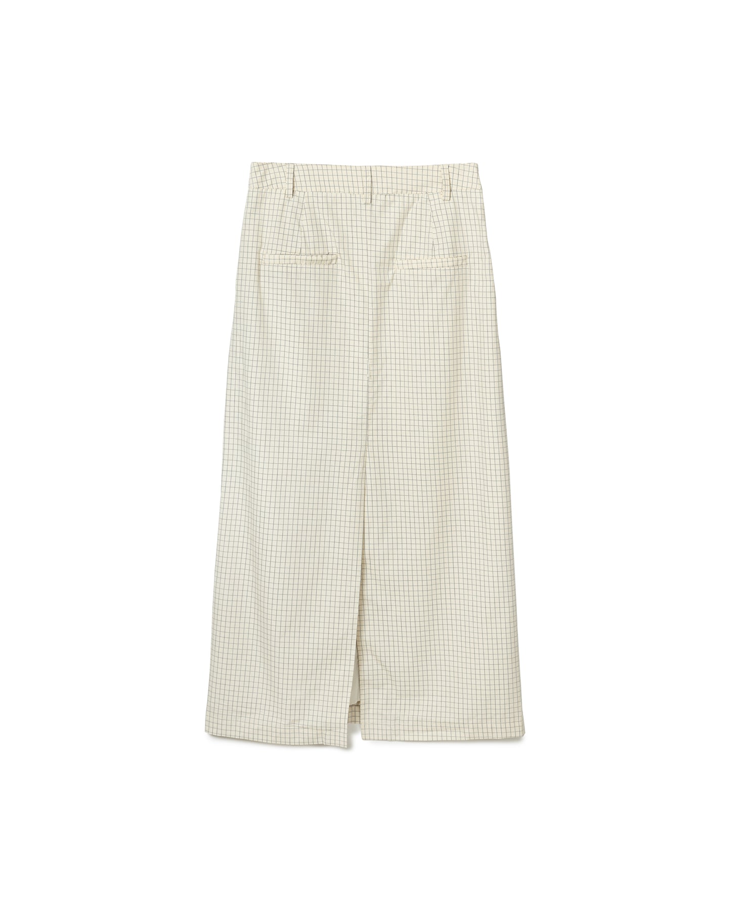 Grid Print A-Line Skirt