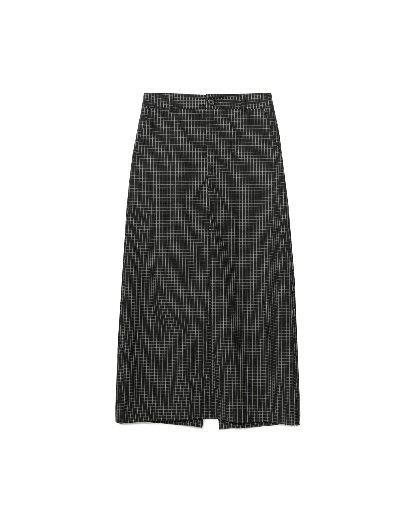 Grid Print A-Line Skirt