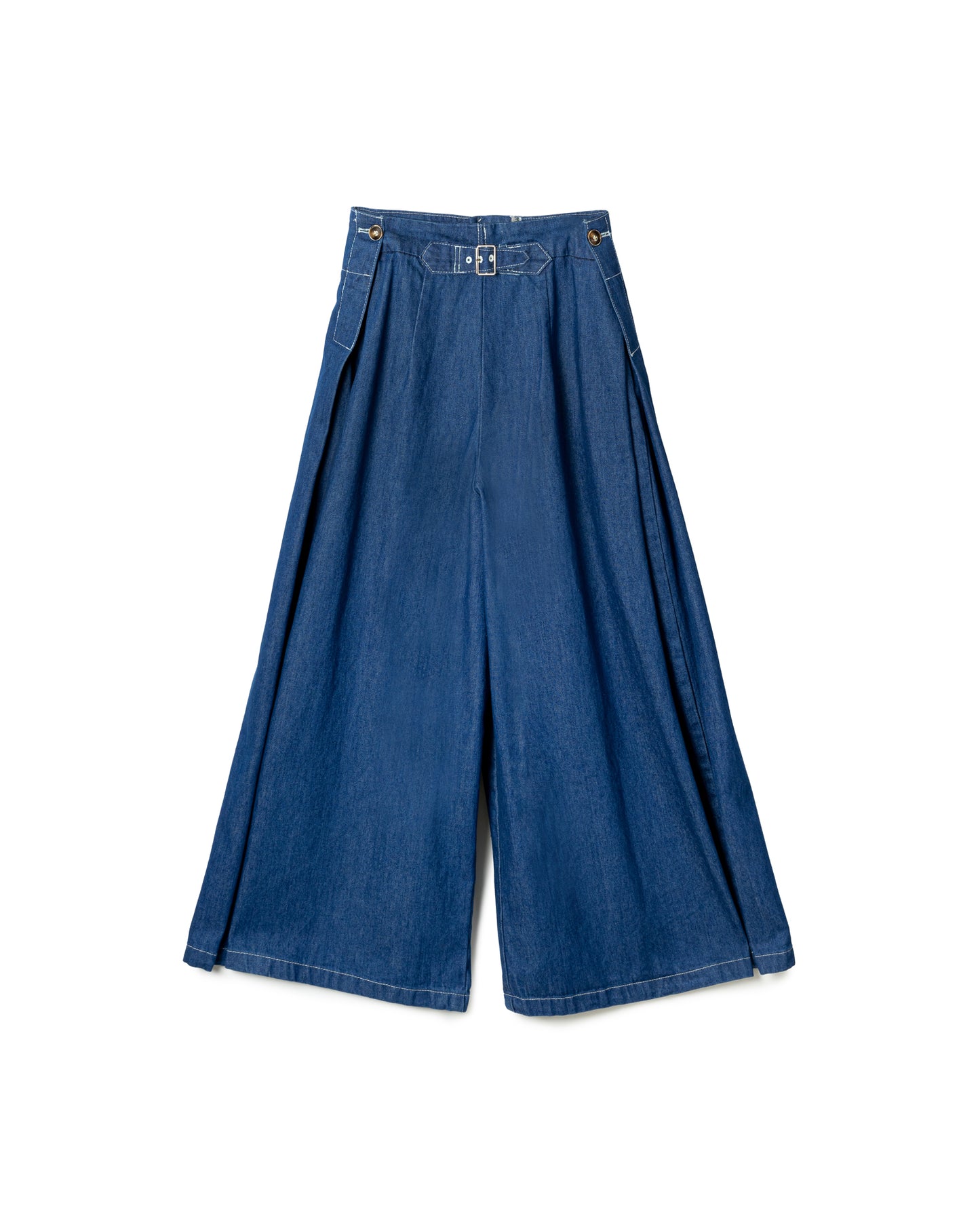 Double Button Wide Leg Jeans