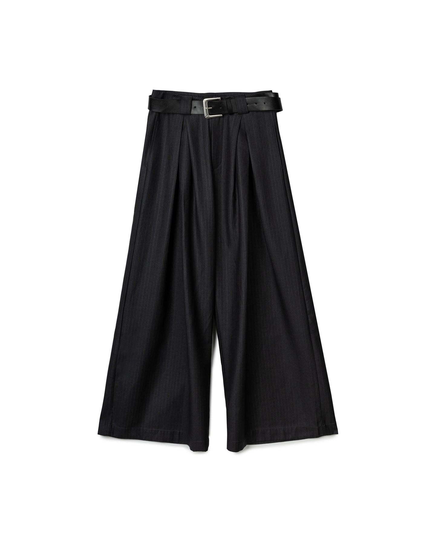 Pleated Wide-Leg Trousers