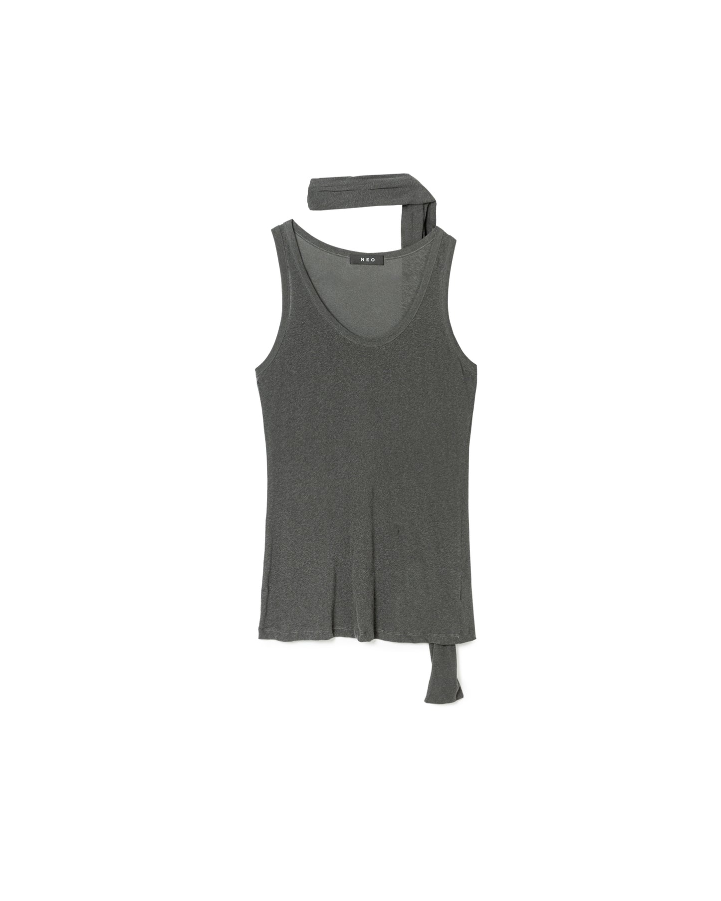 Draped Scarf Tank Top