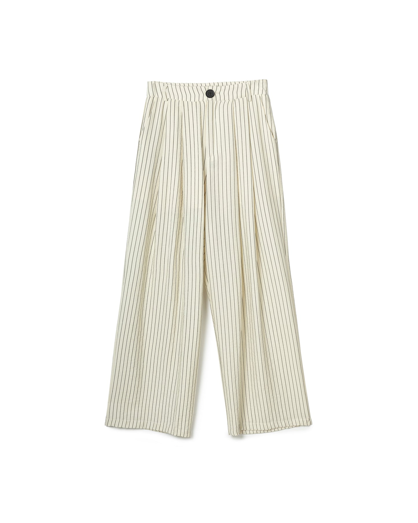 Pinstripe One-Shoulder Set