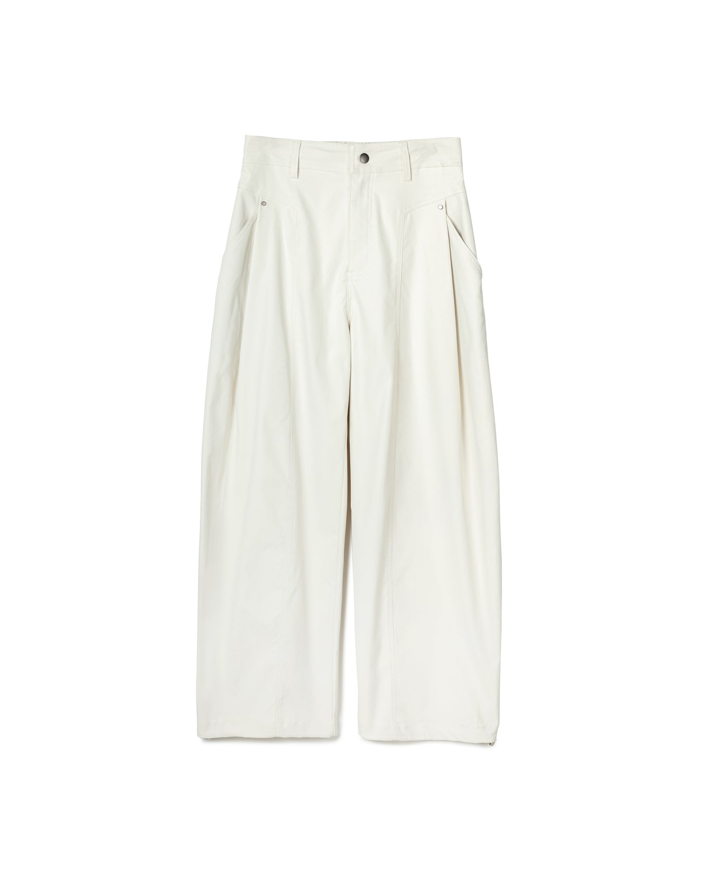 Structured Barrel-Leg Pants