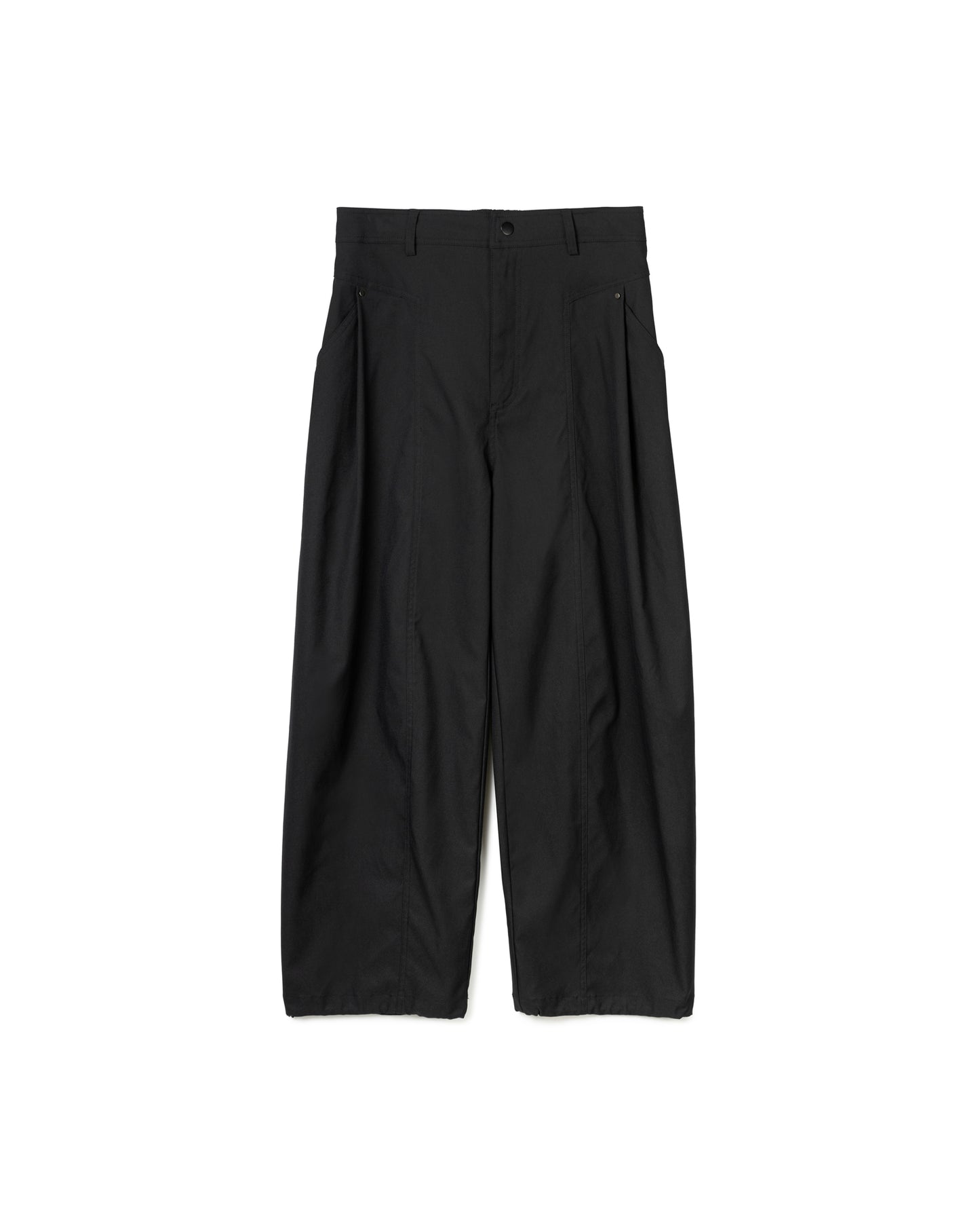 Structured Barrel-Leg Pants