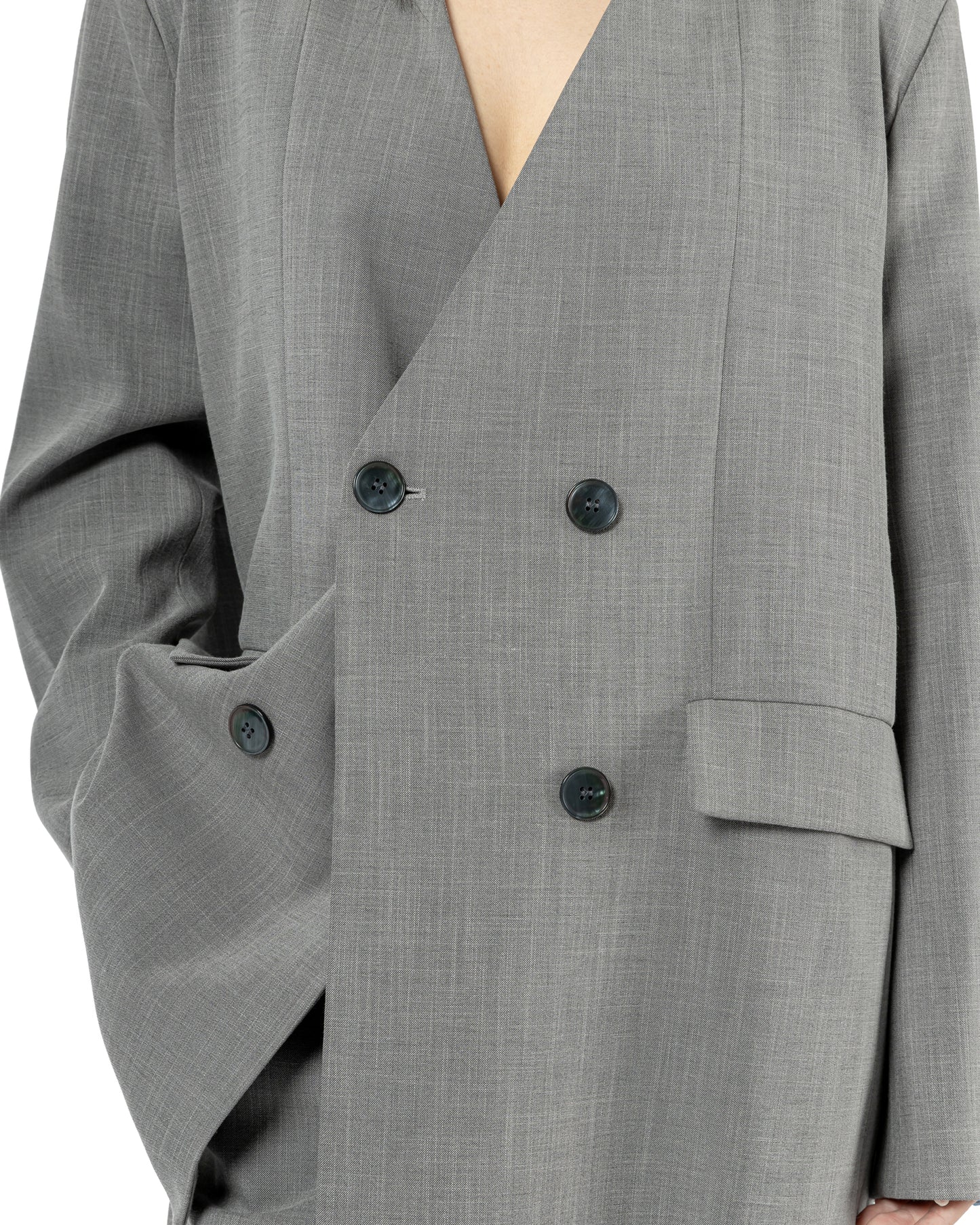 Contrast Collar Oversize Blazer