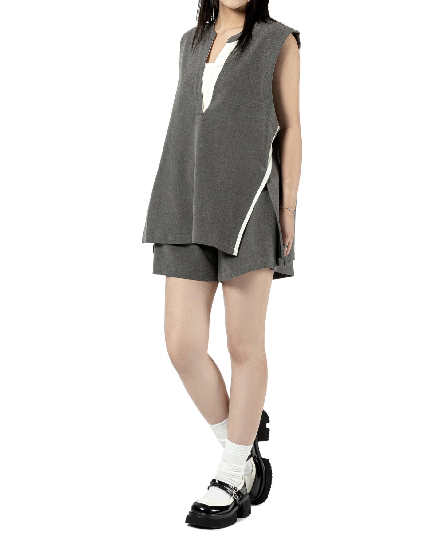Minimalist V-Neck Casual Set