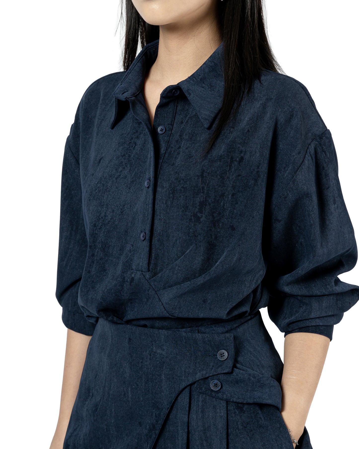 Asymmetric Pocket Overshirt