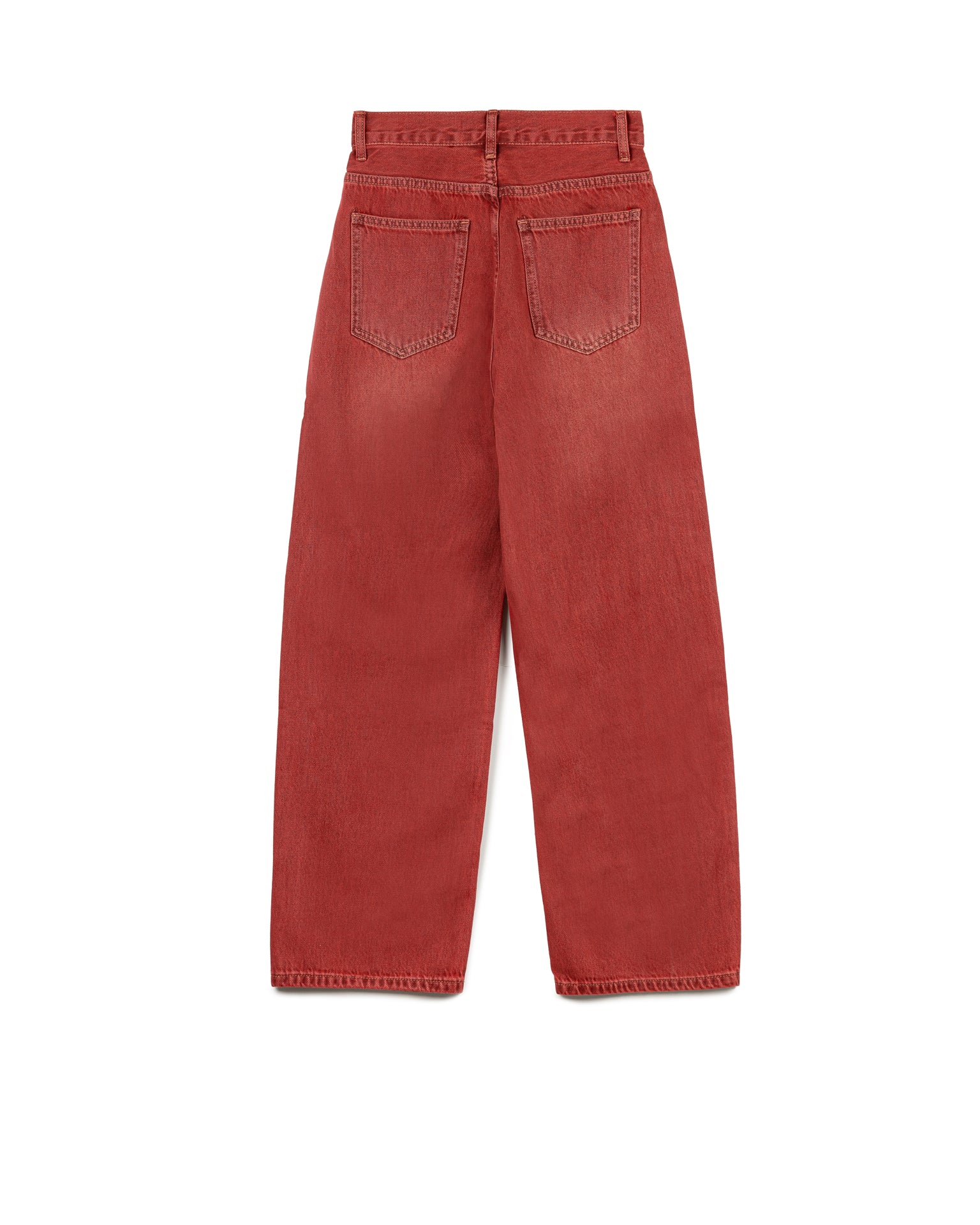 Red Denim Long Pants