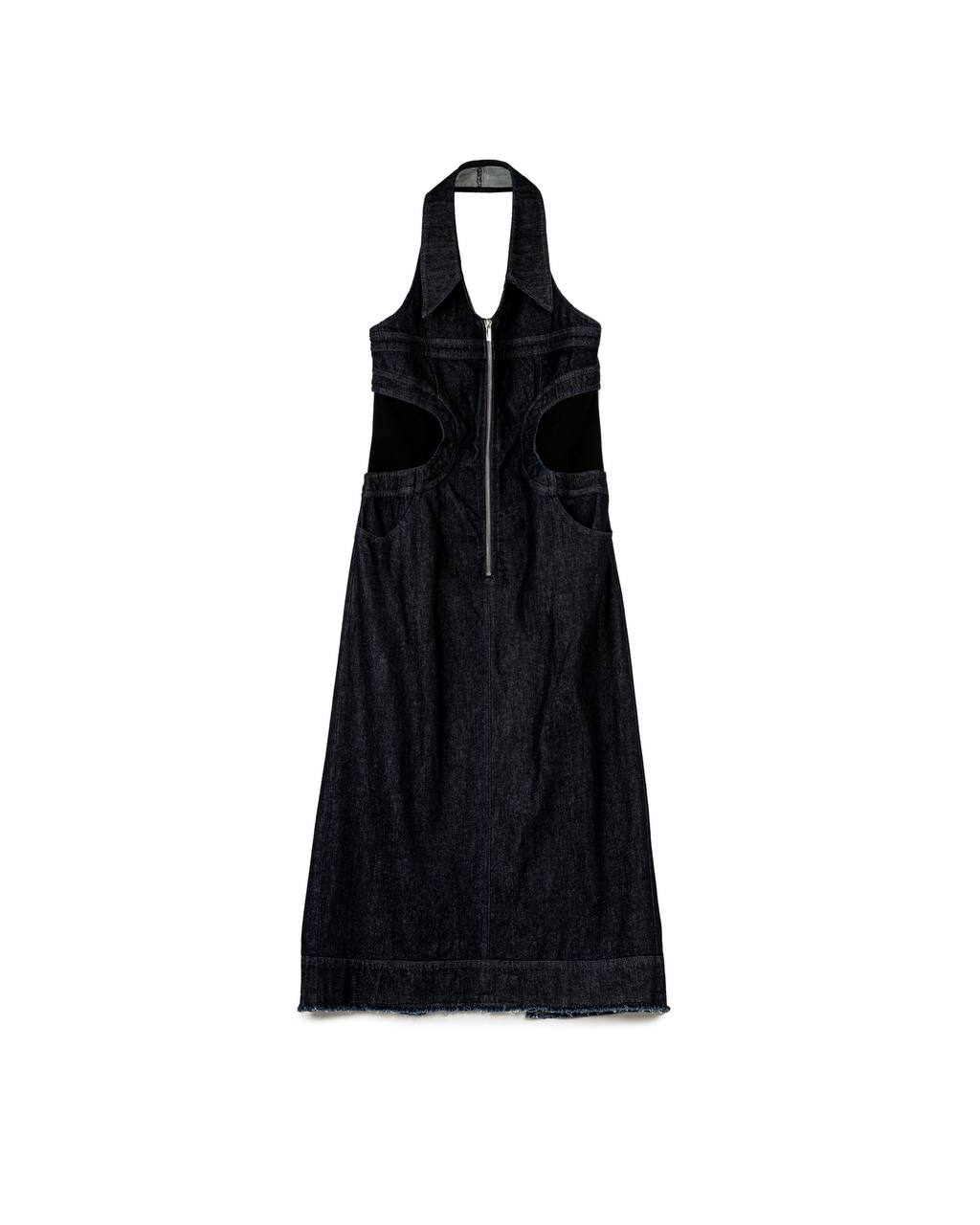 V-Neck Collared Halter Dress