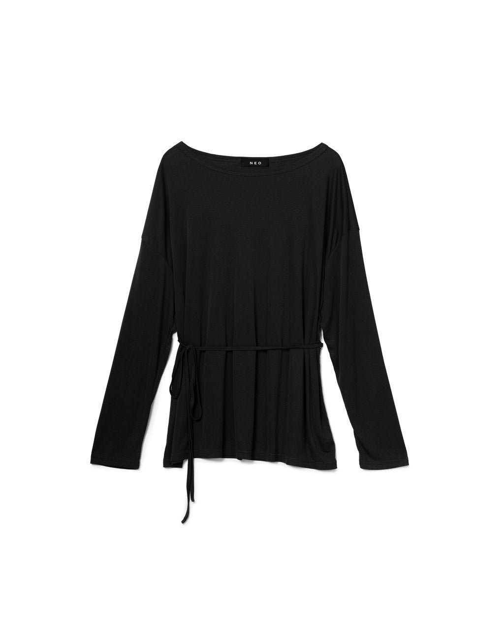 Long Sleeve Top with Waist Rope