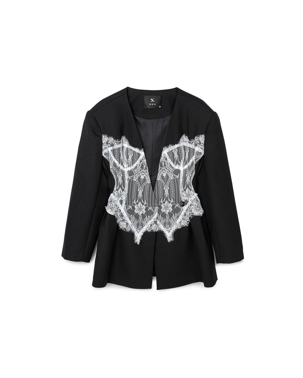 Lace Panel Blazer