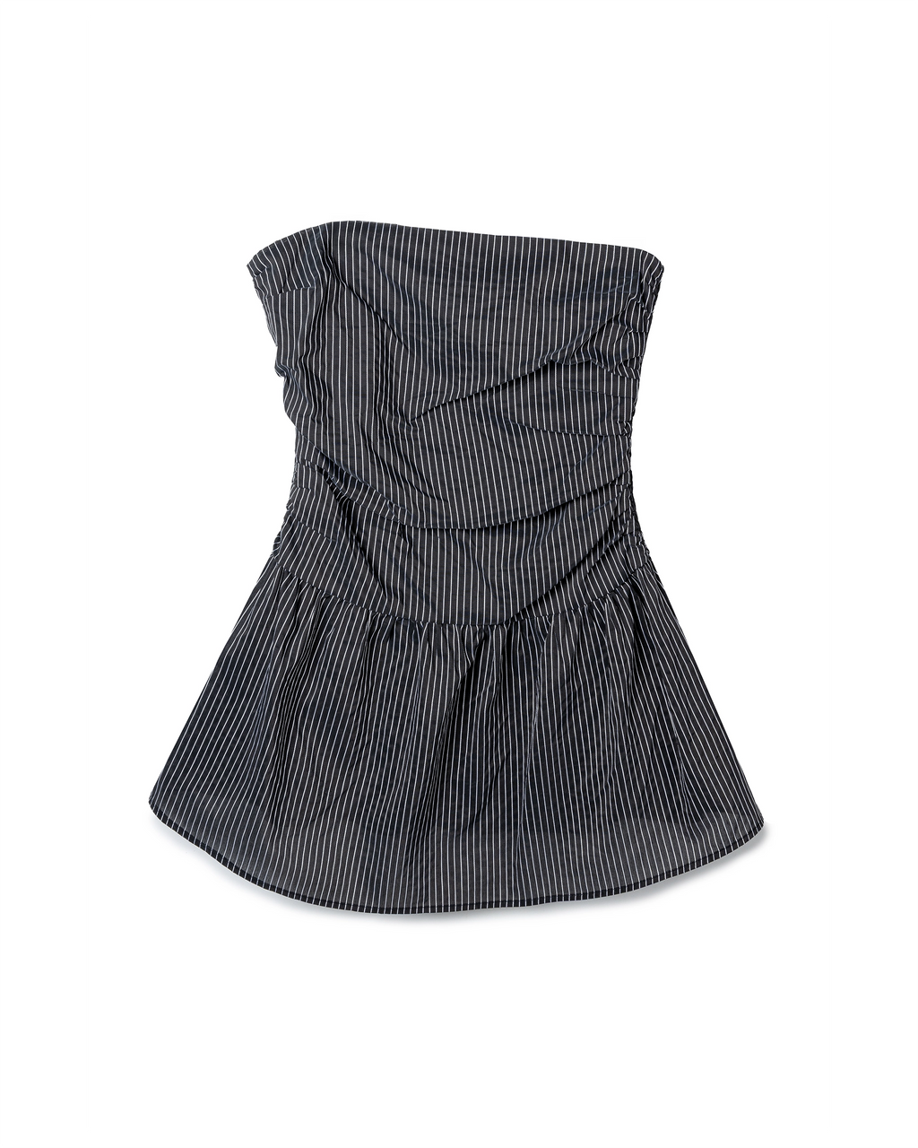 Ruched Stripe Tube Top