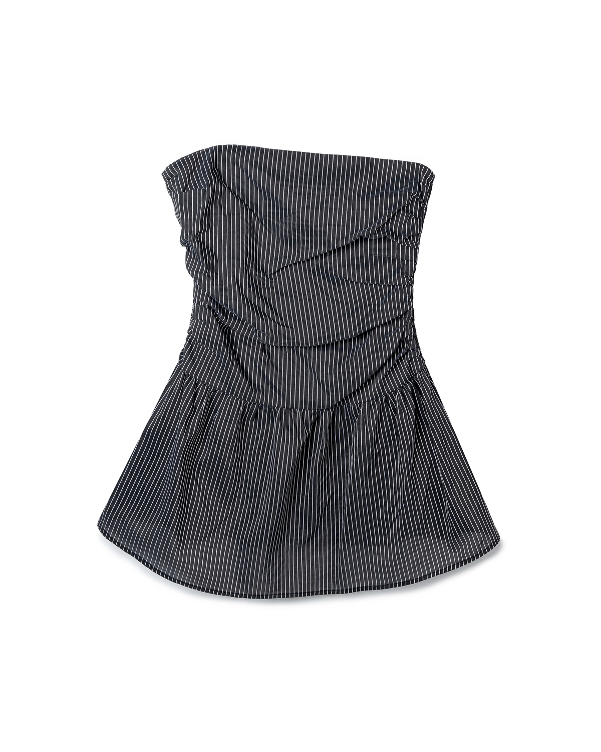 Ruched Stripe Tube Top