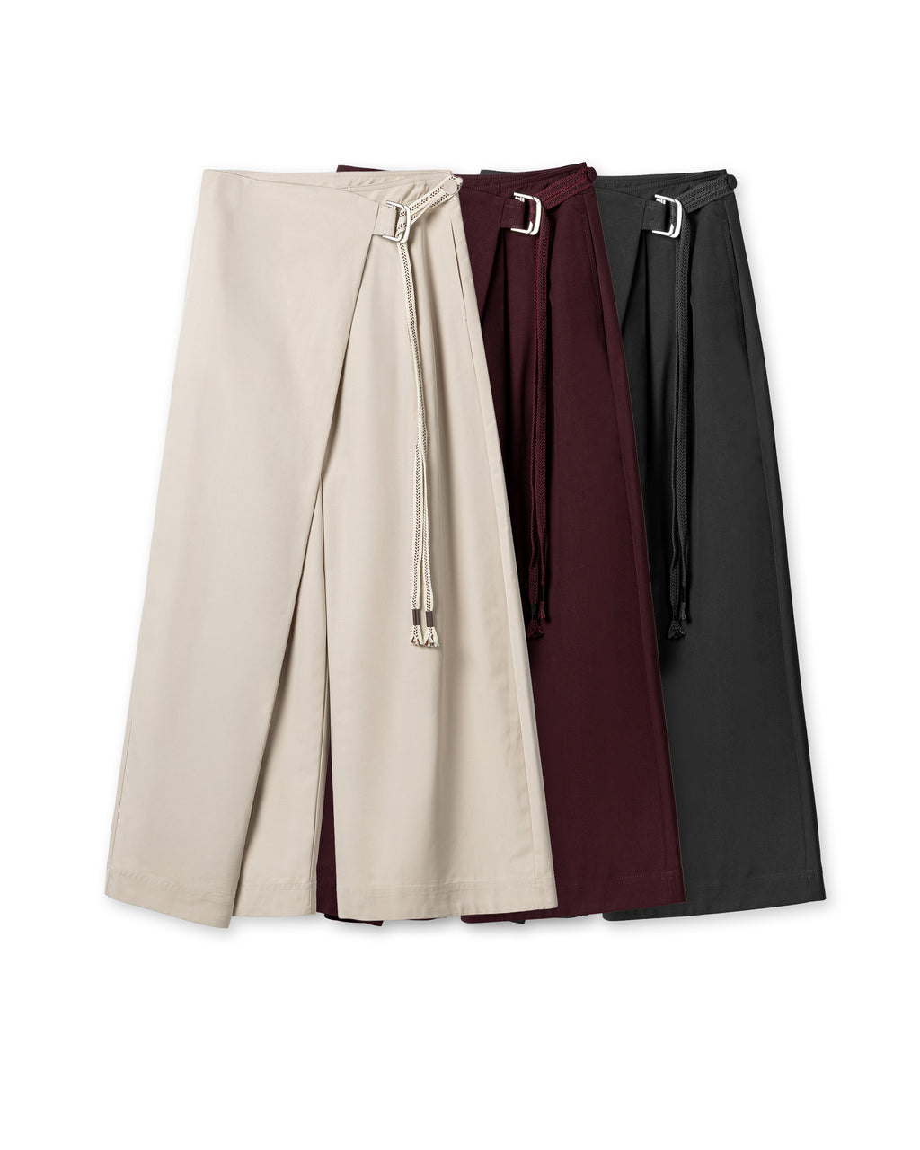Tailored D Ring Panel Wrap Pants
