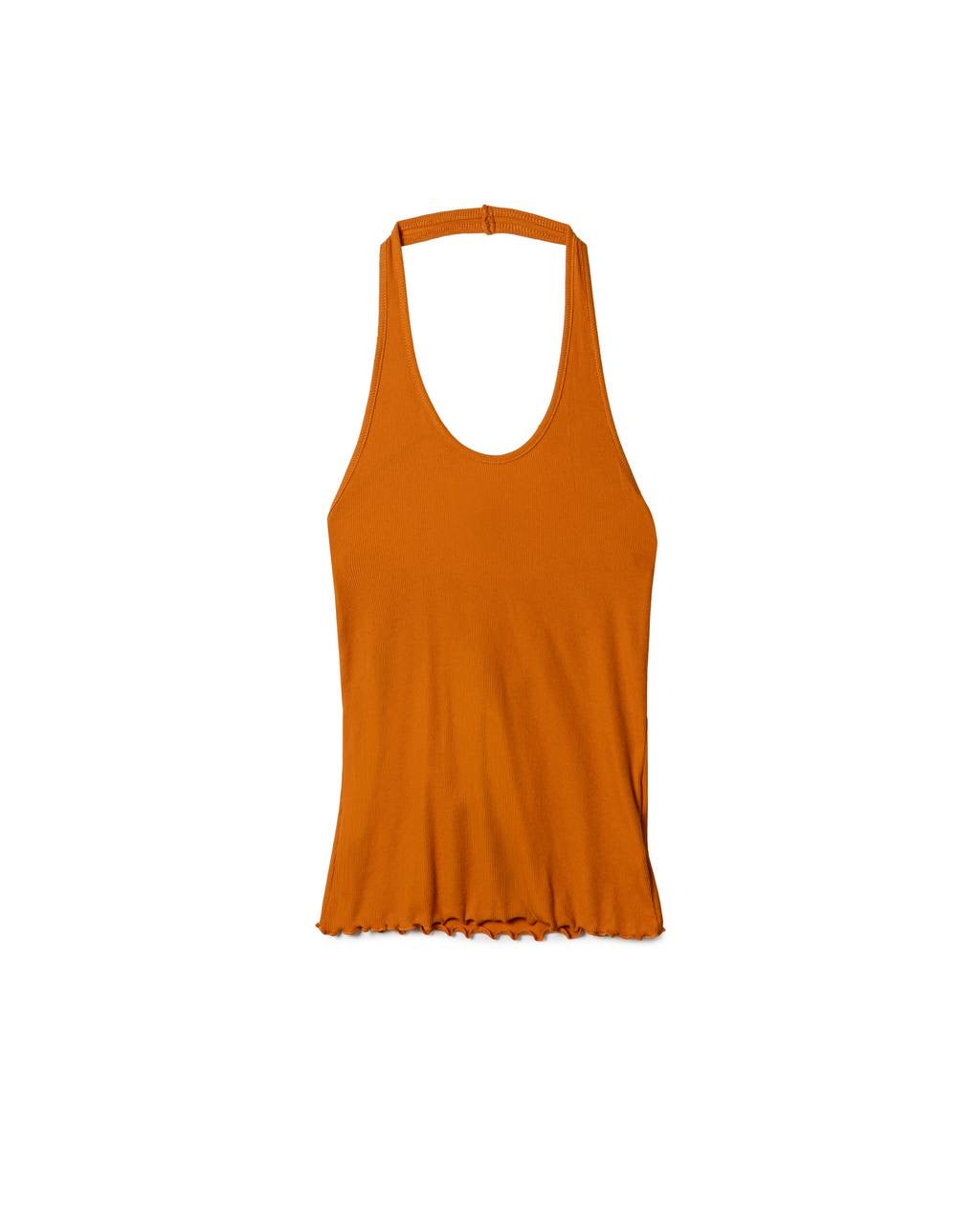 Chic Lettuce-Edge Halter Top