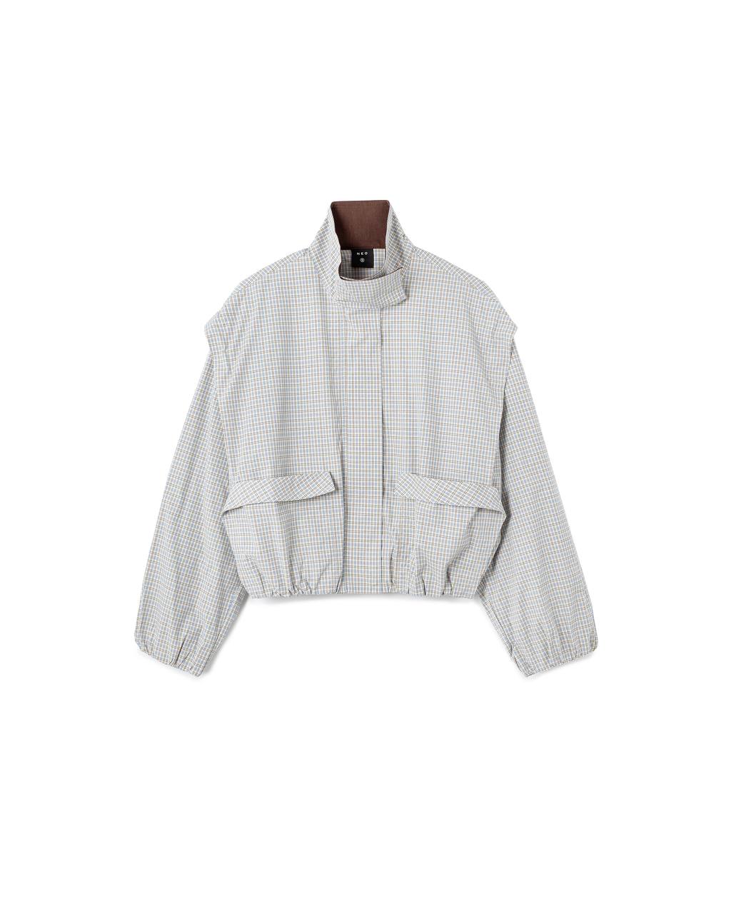 Stand Collar Cropped Jacket