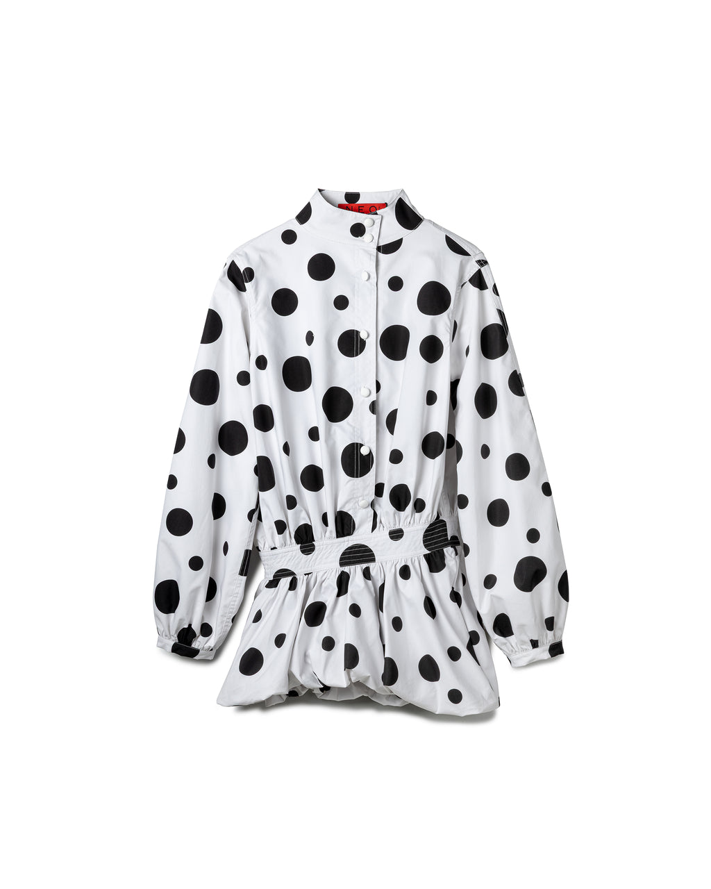 Vol.3 Ch.2 Sculptural Smocked-Waist Blouse (PolkaDot)