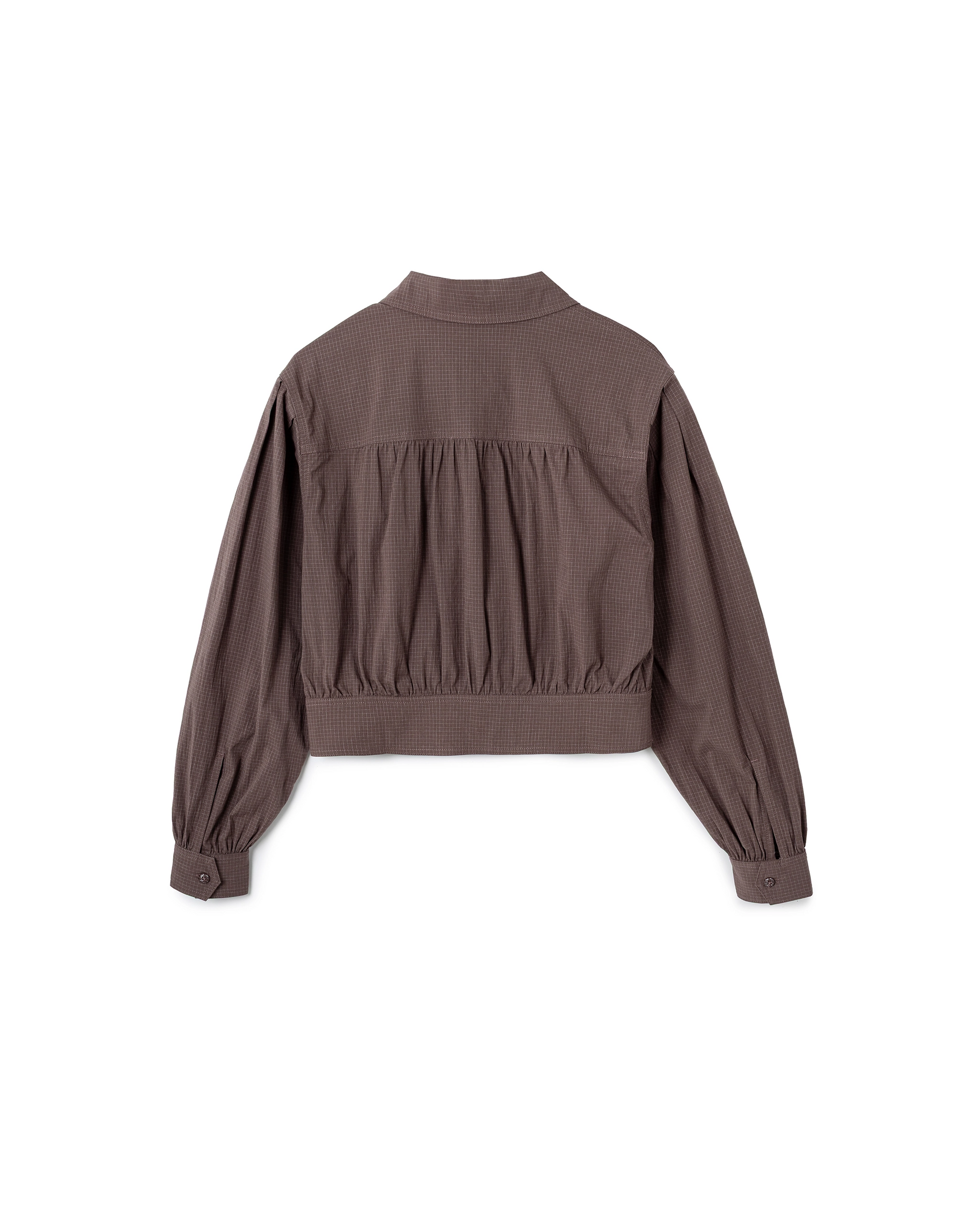 Gathered Cropped Shirt