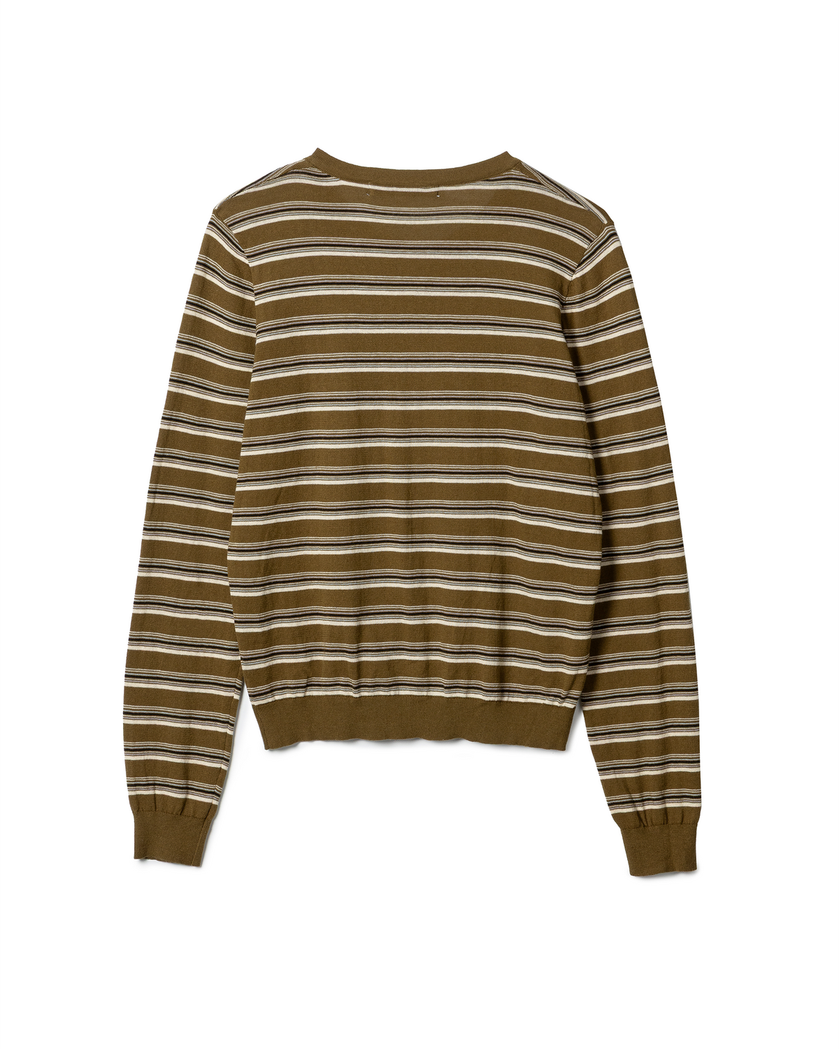 Fitted Striped Knit Cardigan