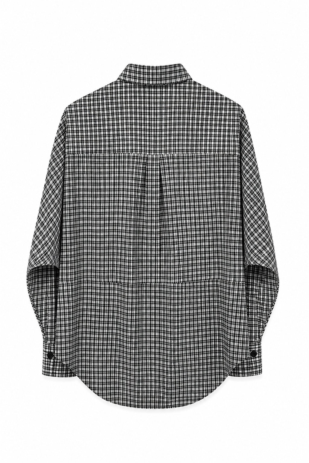 DOUBLEBACK Checkered Twisted Shirt （B&W）