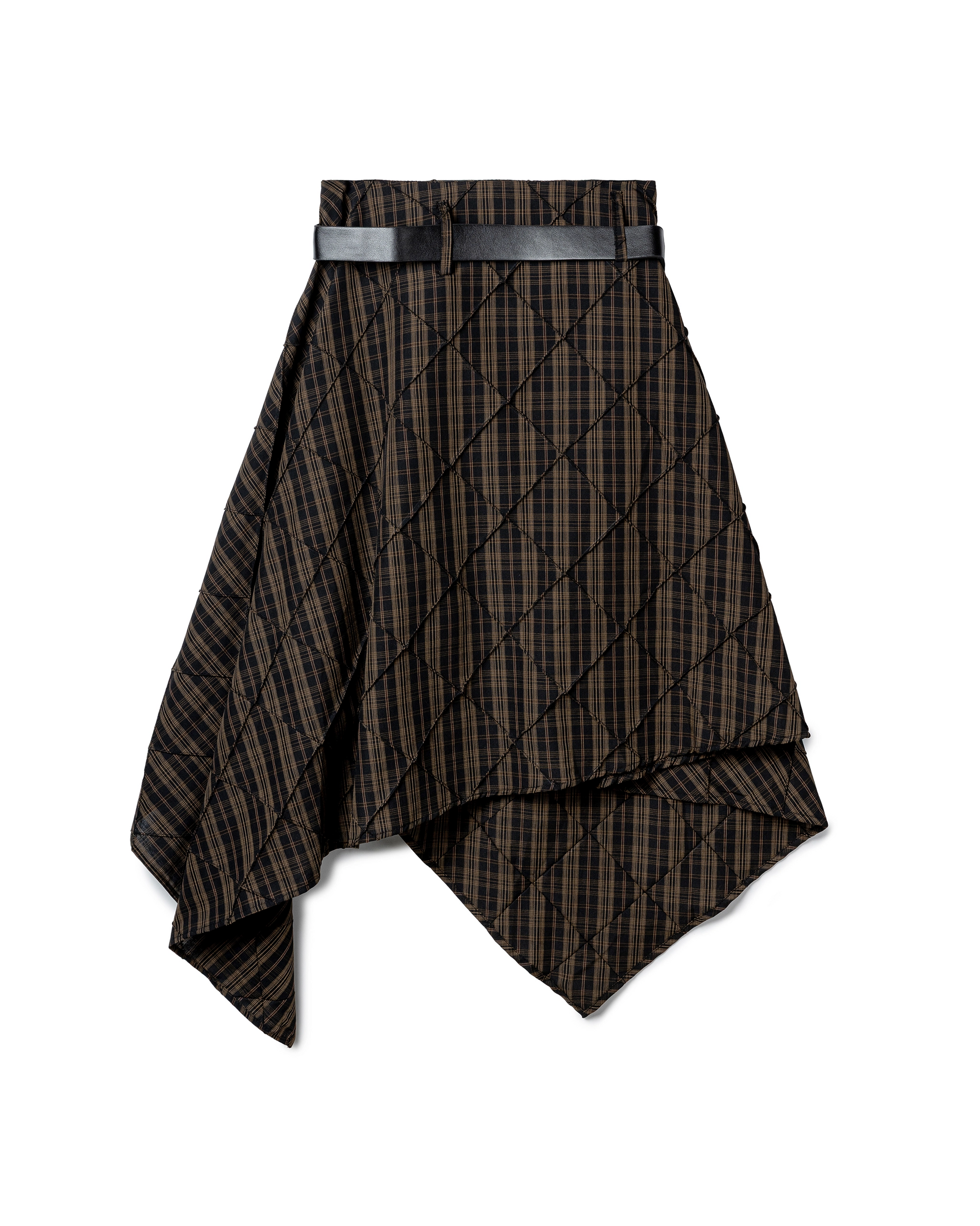 Asym Check Skirt