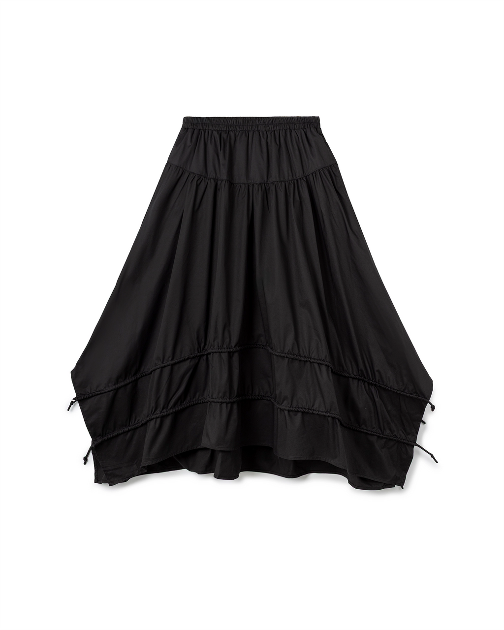 Drawstring Tiered Skirt