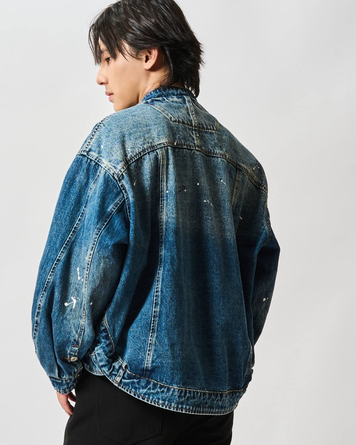 Relaxed Wash Bomber Jacket