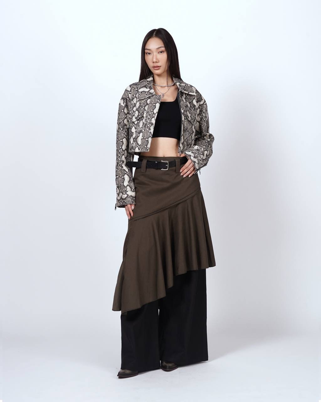 Designer Snake Cropped Blazer