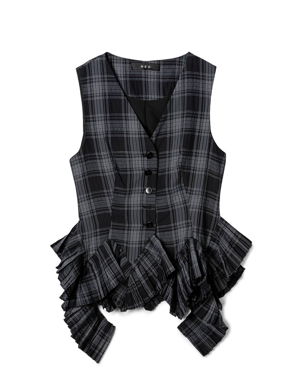 Tailored Plaid Waistcoat⁠