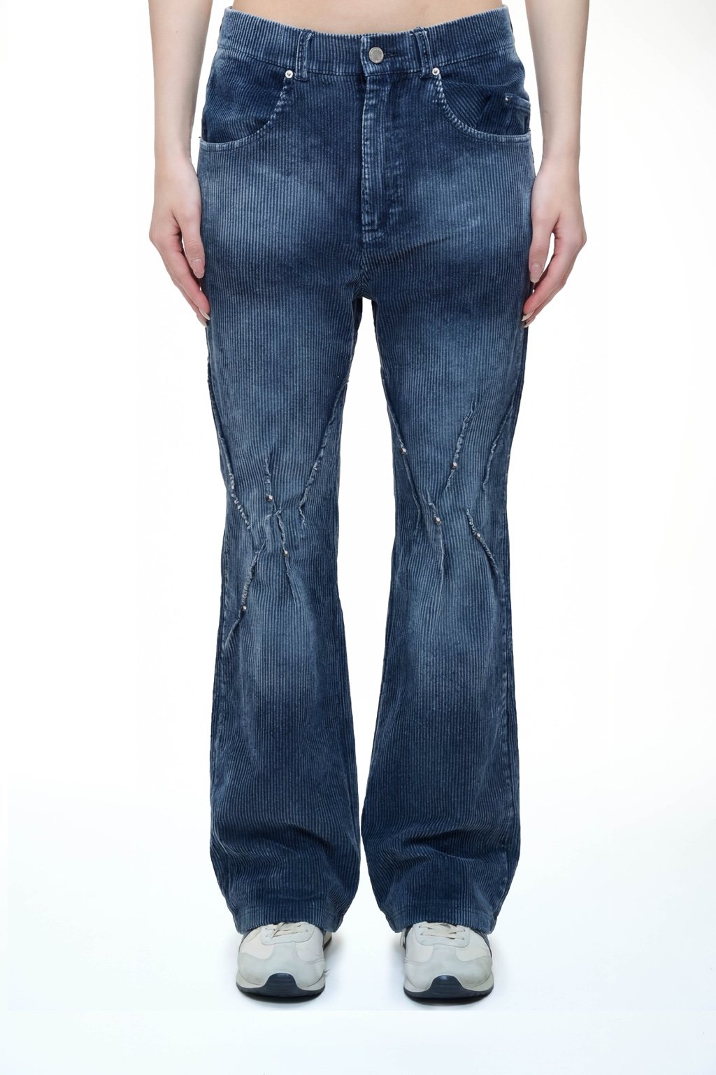 DOUBLE BACK Studded Corduroy Pants