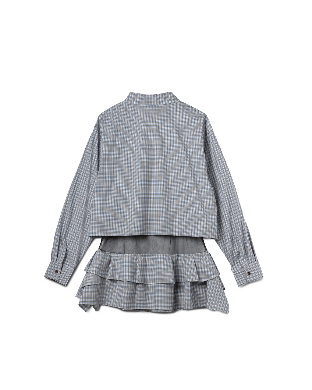 Sheer Layer Plaid Set