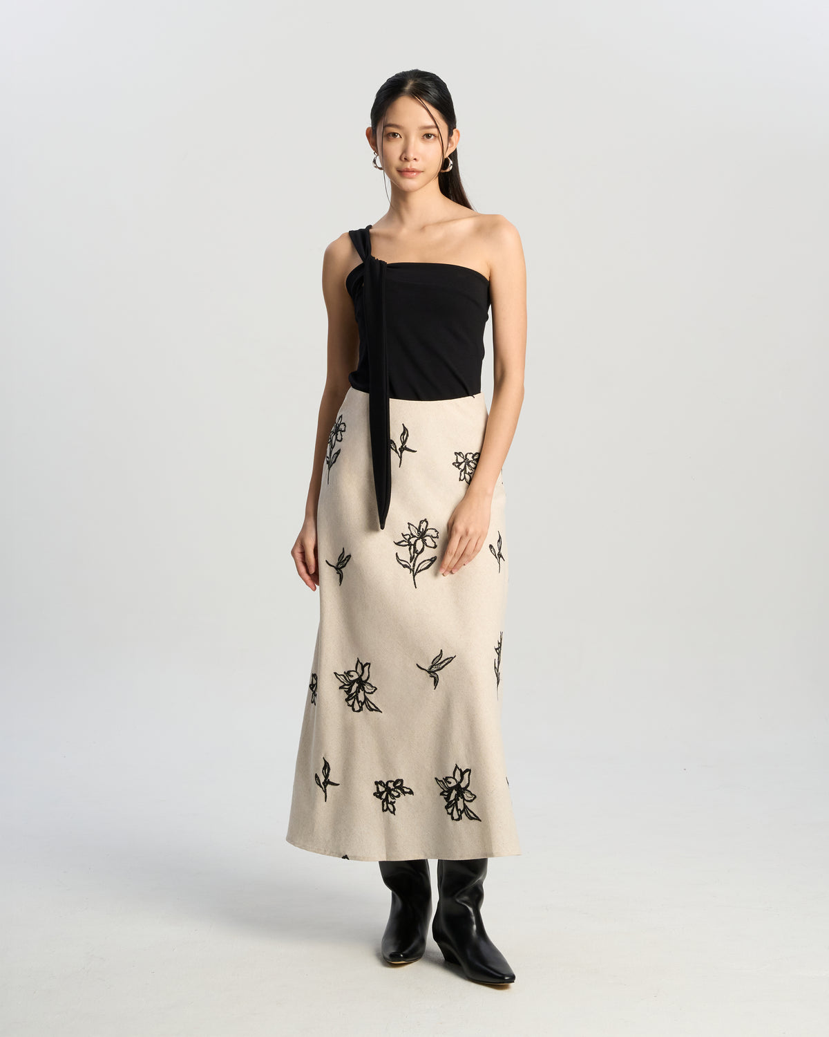 One-Shoulder Tie Top