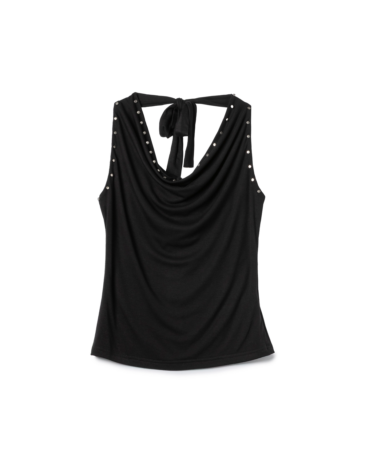 Studded Cowl Halter Top