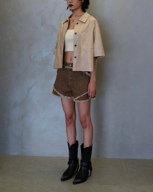 Desert Frayed Denim Shorts