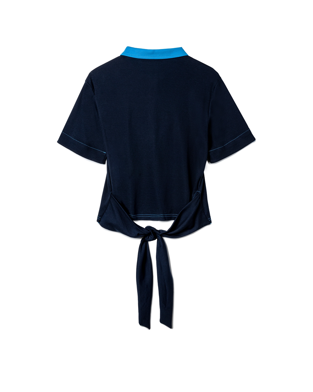 Contrast Polo Tie Top