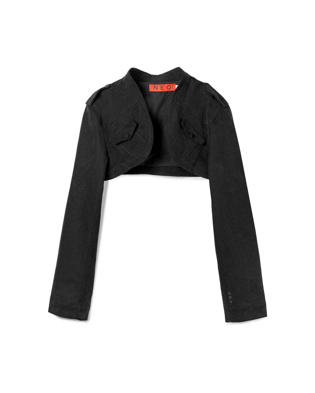 N E O Utilitarian flap-pocket cropped jacket