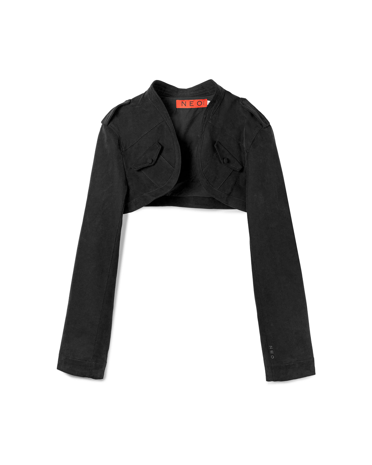 N E O Utilitarian flap-pocket cropped jacket